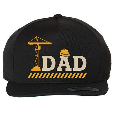 Construction Dad Funny Gift Father;s Day Wool Snapback Cap
