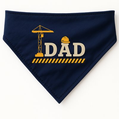 Construction Dad Funny Gift Father;s Day USA-Made Doggie Bandana