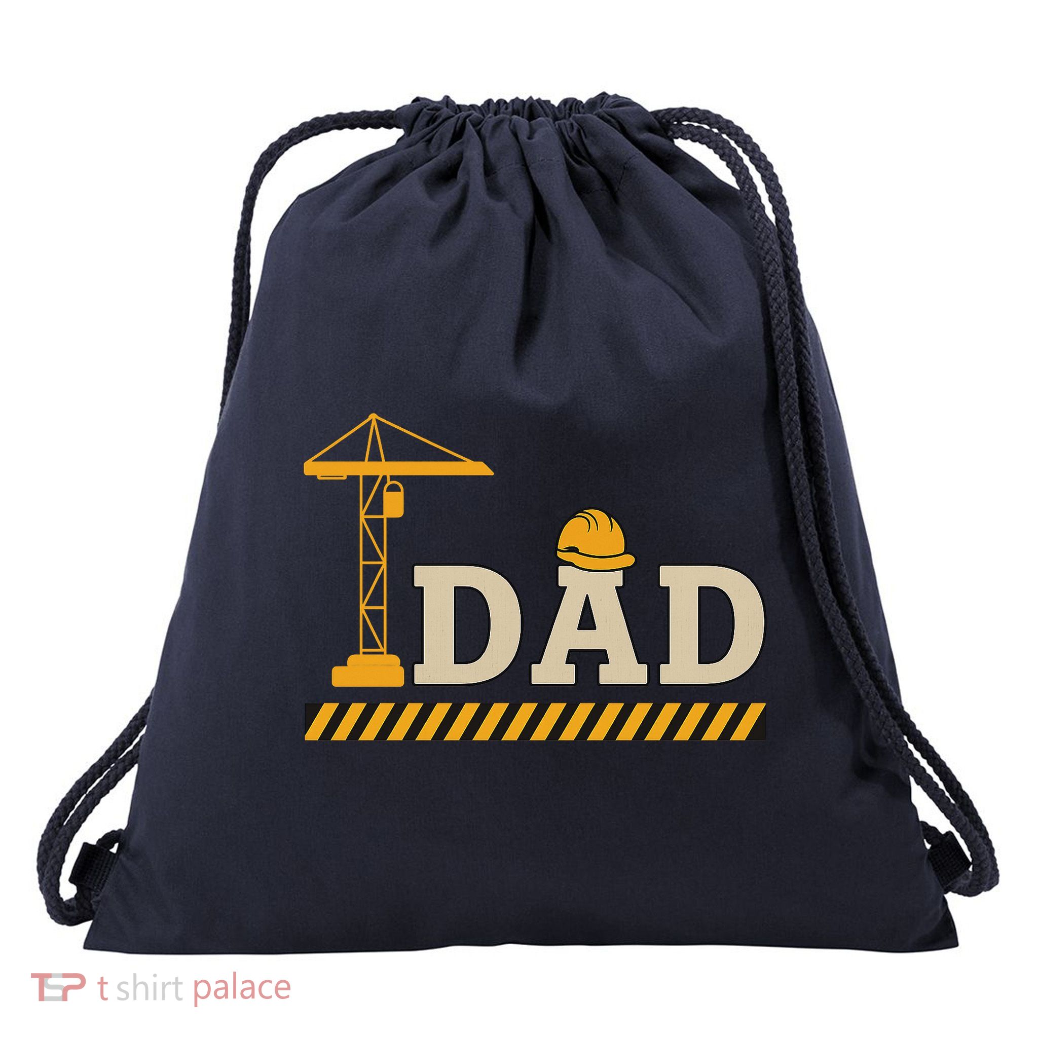 Construction Dad Funny Gift Father;s Day Drawstring Bag
