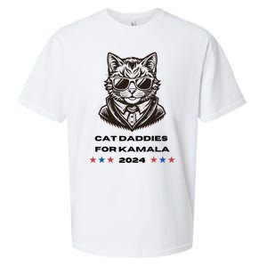 Cat Daddies For Kamala Funny Cat Dad Vote Election 2024 Sueded Cloud Jersey T-Shirt