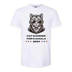 Cat Daddies For Kamala Funny Cat Dad Vote Election 2024 Softstyle CVC T-Shirt