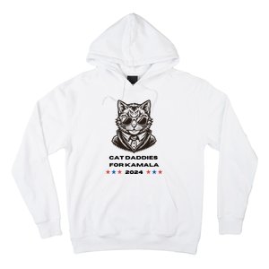 Cat Daddies For Kamala Funny Cat Dad Vote Election 2024 Hoodie