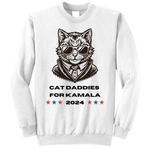 Cat Daddies For Kamala Funny Cat Dad Vote Election 2024 Sweatshirt