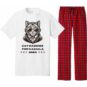 Cat Daddies For Kamala Funny Cat Dad Vote Election 2024 Pajama Set