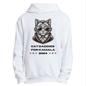 Cat Daddies For Kamala Funny Cat Dad Vote Election 2024 Urban Pullover Hoodie