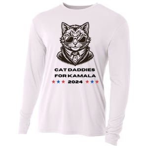 Cat Daddies For Kamala Funny Cat Dad Vote Election 2024 Cooling Performance Long Sleeve Crew