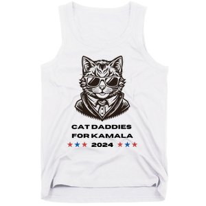 Cat Daddies For Kamala Funny Cat Dad Vote Election 2024 Tank Top