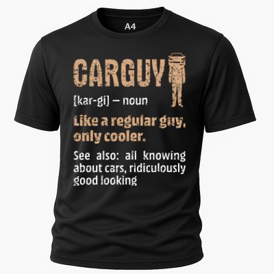 Carguy Definition Funny Friend Car Lover Cars Themed Meaningful Gift Cooling Performance Crew T-Shirt