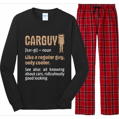 Carguy Definition Funny Friend Car Lover Cars Themed Meaningful Gift Long Sleeve Pajama Set