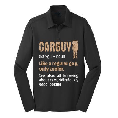 Carguy Definition Funny Friend Car Lover Cars Themed Meaningful Gift Silk Touch Performance Long Sleeve Polo