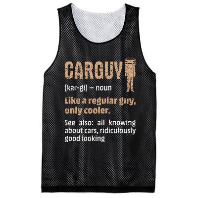 Carguy Definition Funny Friend Car Lover Cars Themed Meaningful Gift Mesh Reversible Basketball Jersey Tank