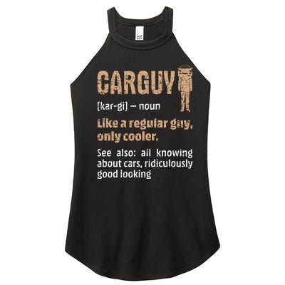 Carguy Definition Funny Friend Car Lover Cars Themed Meaningful Gift Women’s Perfect Tri Rocker Tank