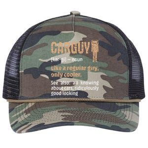 Carguy Definition Funny Friend Car Lover Cars Themed Meaningful Gift Retro Rope Trucker Hat Cap