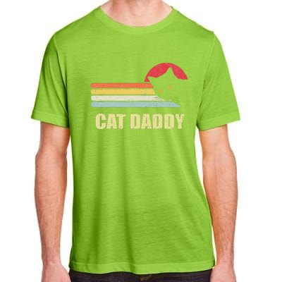 Cat Daddy Funny Vintage Style Cat Retro Distressed Adult ChromaSoft Performance T-Shirt