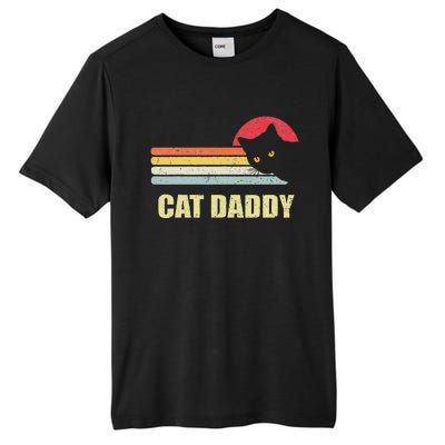 Cat Daddy Funny Vintage Style Cat Retro Distressed Tall Fusion ChromaSoft Performance T-Shirt