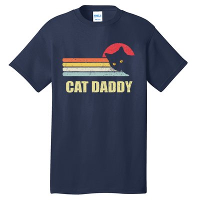 Cat Daddy Funny Vintage Style Cat Retro Distressed Tall T-Shirt