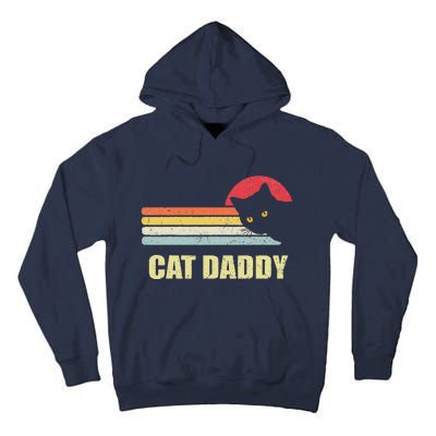 Cat Daddy Funny Vintage Style Cat Retro Distressed Tall Hoodie