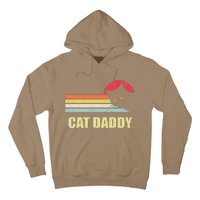 Cat Daddy Funny Vintage Style Cat Retro Distressed Hoodie