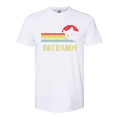 Cat Daddy Funny Vintage Style Cat Retro Distressed Softstyle CVC T-Shirt