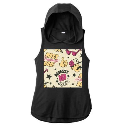 Cool Dad Father's Day Ladies PosiCharge Tri-Blend Wicking Draft Hoodie Tank