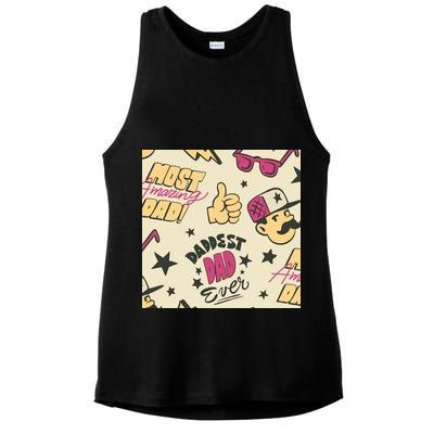 Cool Dad Father's Day Ladies PosiCharge Tri-Blend Wicking Tank