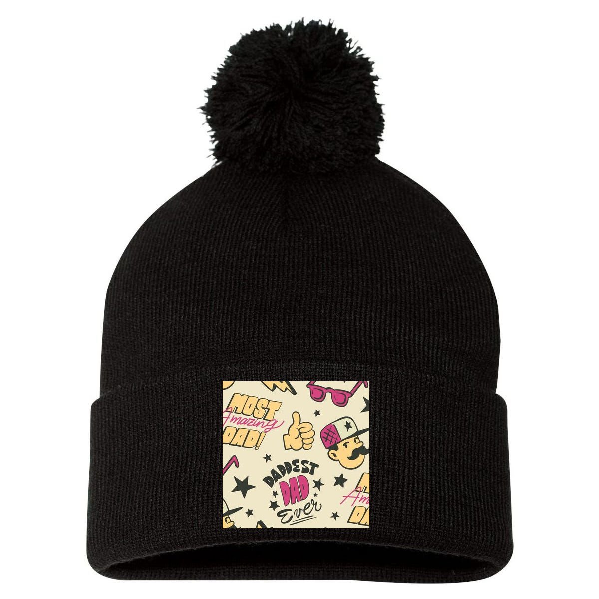 Cool Dad Father's Day Pom Pom 12in Knit Beanie