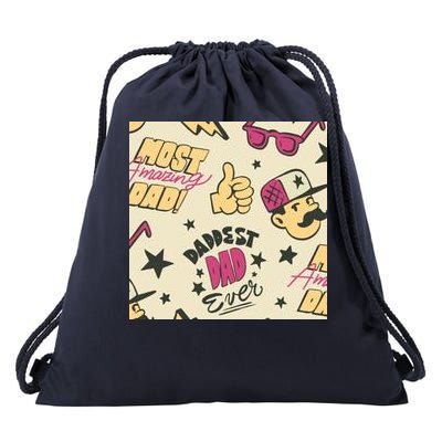 Cool Dad Father's Day Drawstring Bag