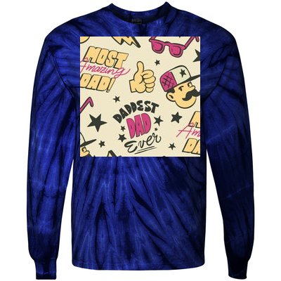 Cool Dad Father's Day Tie-Dye Long Sleeve Shirt