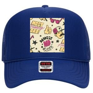 Cool Dad Father's Day High Crown Mesh Back Trucker Hat