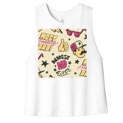 Cool Dad Father's Day Women's Racerback Cropped Tank