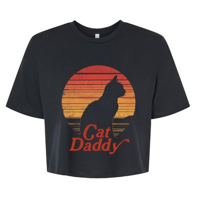 Cat Daddy Funny Cat Lover Cat Dad Bella+Canvas Jersey Crop Tee