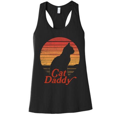 Cat Daddy Funny Cat Lover Cat Dad Women's Racerback Tank