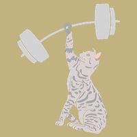 Cat Deadlifting Funny Fitness Gym Lover Cat BarBell Cooling Performance Crew T-Shirt