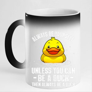 Cute Duck For  Aquatic Bird Rubber Duck Lovers 11oz Black Color Changing Mug