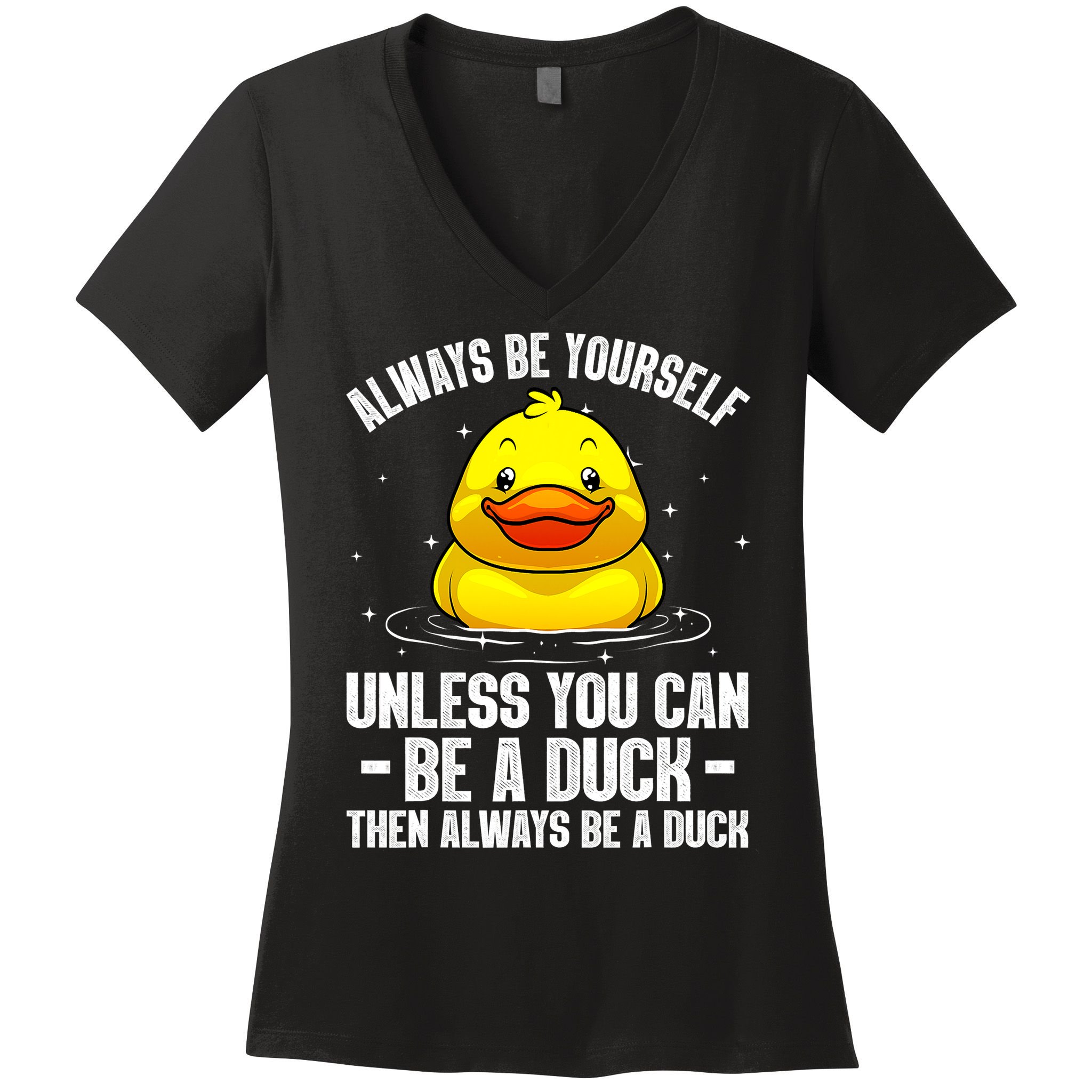 Cute Duck For  Aquatic Bird Rubber Duck Lovers Women's V-Neck T-Shirt