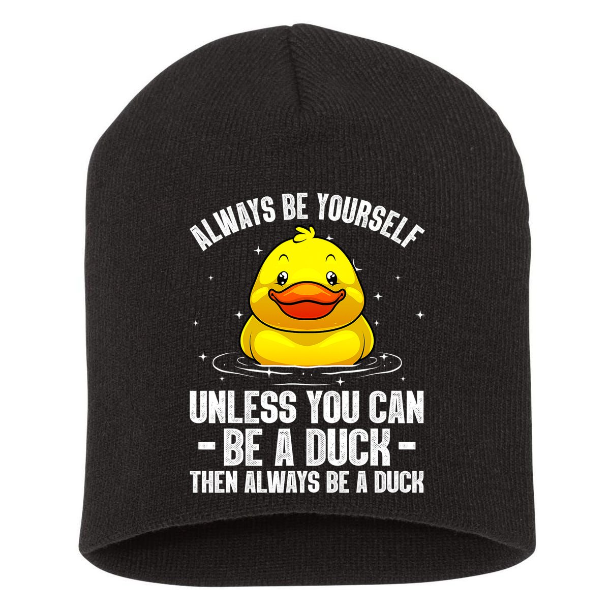 Cute Duck For  Aquatic Bird Rubber Duck Lovers Short Acrylic Beanie