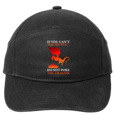 Cool Dragon Flamespewing Flying Mythical Creature 7-Panel Snapback Hat