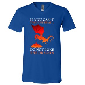 Cool Dragon Flamespewing Flying Mythical Creature V-Neck T-Shirt