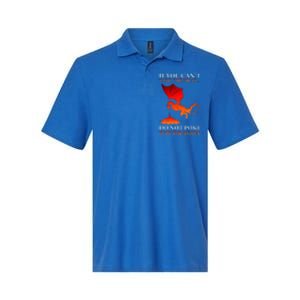 Cool Dragon Flamespewing Flying Mythical Creature Softstyle Adult Sport Polo