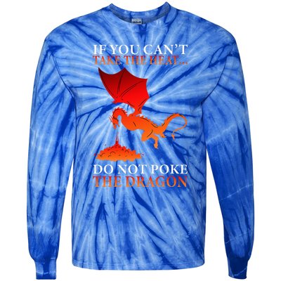 Cool Dragon Flamespewing Flying Mythical Creature Tie-Dye Long Sleeve Shirt