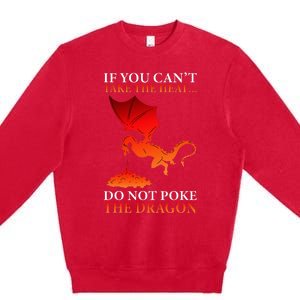 Cool Dragon Flamespewing Flying Mythical Creature Premium Crewneck Sweatshirt