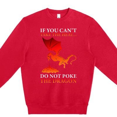 Cool Dragon Flamespewing Flying Mythical Creature Premium Crewneck Sweatshirt