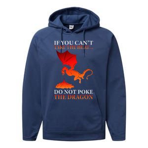 Cool Dragon Flamespewing Flying Mythical Creature Performance Fleece Hoodie