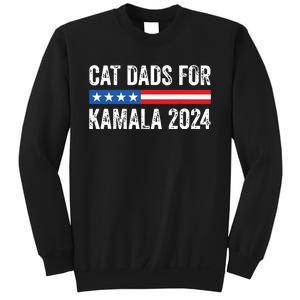 Cat Dads For Kamala Funny Cat Owner 2024 President Kamala Sweatshirt