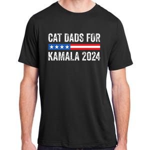 Cat Dads For Kamala Funny Cat Owner 2024 President Kamala Adult ChromaSoft Performance T-Shirt