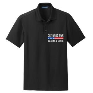 Cat Dads For Kamala Funny Cat Owner 2024 President Kamala Dry Zone Grid Polo