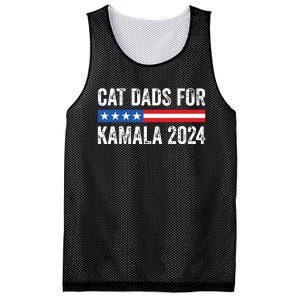 Cat Dads For Kamala Funny Cat Owner 2024 President Kamala Mesh Reversible Basketball Jersey Tank