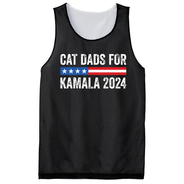 Cat Dads For Kamala Funny Cat Owner 2024 President Kamala Mesh Reversible Basketball Jersey Tank