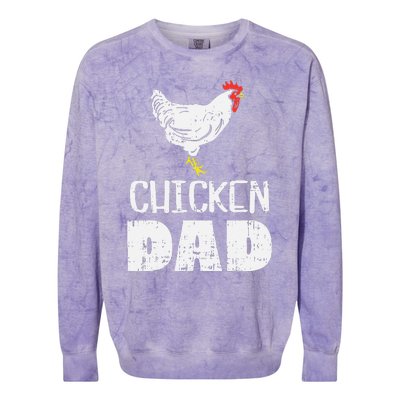  Chicken Dad Farm Animal Farming Life Farmer Rancher Colorblast Crewneck Sweatshirt