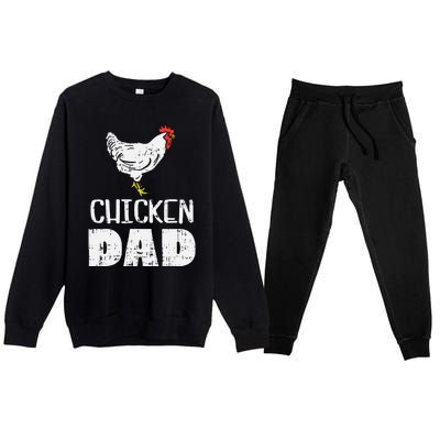  Chicken Dad Farm Animal Farming Life Farmer Rancher Premium Crewneck Sweatsuit Set